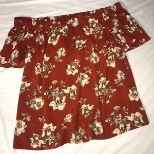 Orange off the shoulder top